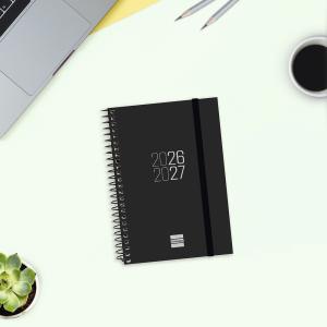 Agenda E8 semana vista horizontal  Espir negro 2026-2027