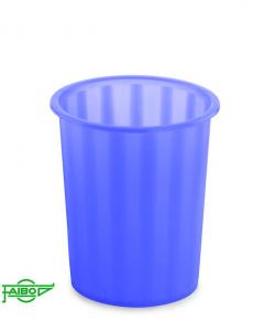 Papelera de plástico azul translúcido