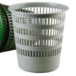 Papelera de plástico con rejilla Faibo