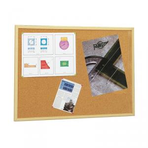 Tablero de corcho 60x40cm. con marco de madera