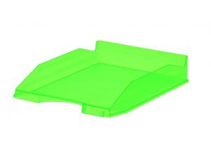 Bandeja de plástico translúcido verde fluorescente