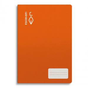 Cuaderno cuarto naranja pauta Montessori 3,5mm. 32 hojas