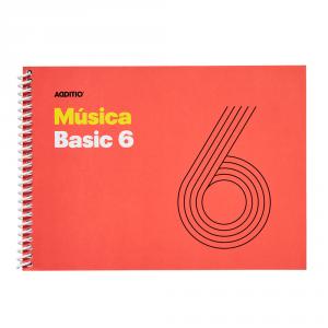 Cuaderno de música Additio Basic 6 pentagramas.