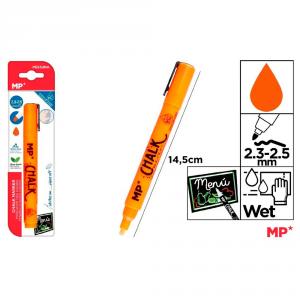 Marcador tiza líquida naranja Chalk para pizarra negra