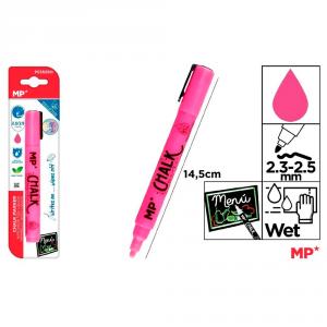 Marcador tiza líquida rosa Chalk para pizarra negra