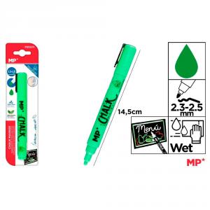 Marcador tiza líquida verde Chalk para pizarra negra