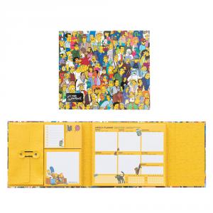 Planificador semanal The Simpsons con notas adhesivas. Erik