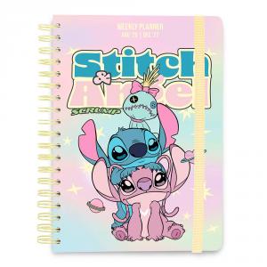 Agenda escolar 2026/2027 Stitch y Angel A5 semana vista 12 meses Disney