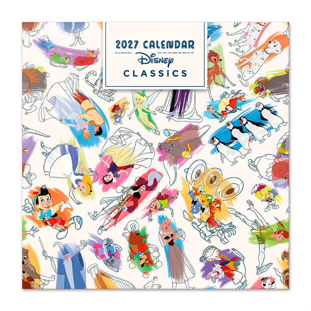 Calendario 2027 30x30cm Disney clásicos