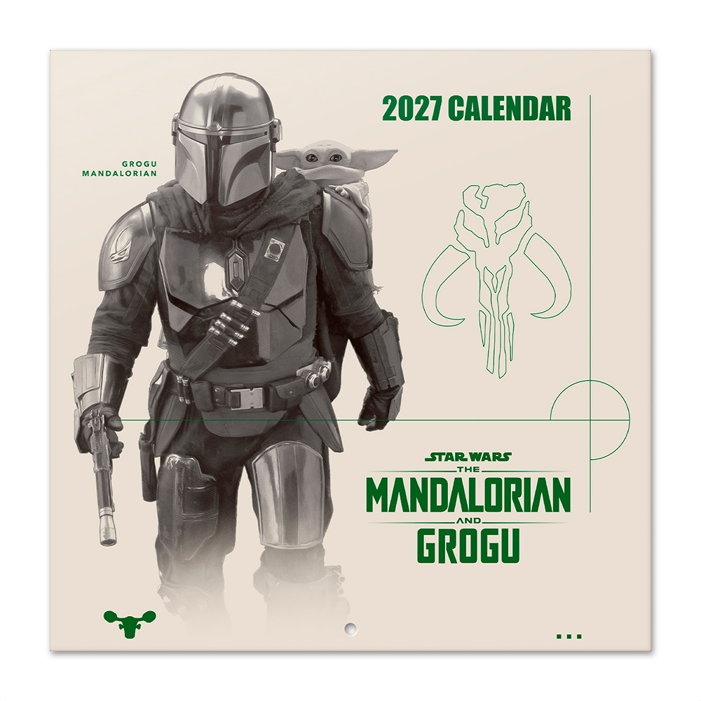 Calendario 2027 30x30cm Star Wars The Mandalorian and Grogu