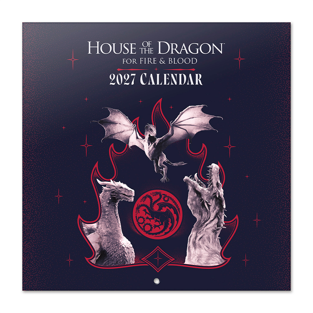 Calendario 2027 30x30cm Juego de Tronos La Casa del Dragón temporada 3