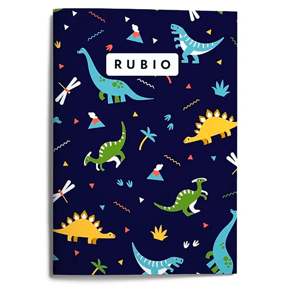 Cuaderno A5 cuadro 4mm. Dinos