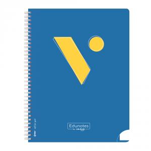 Bloc Edunotes PluS L/A4 Espiral Azul 80h Liso