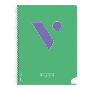 Bloc Edunotes PluS L/A4 Espiral Verde 80h Liso