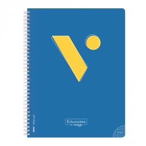 Bloc Edunotes A4 80 hojas cuadro 4x4mm azul