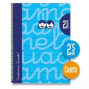 Bloc folio cuadrovía 2,5mm 80 hojas tapa extra dura azul