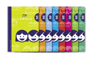 Bloc cuadrovía cuarto tapa blanda 3mm 40 hojas colores surtidos