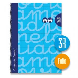 Bloc folio cuadrovía 3mm 80 hojas tapa extra dura azul