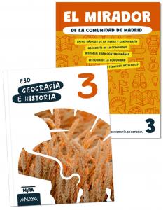 Geografía e Historia 3 PluS El mirador de la Comunidad de Madrid·E.S.O..3er Curso·Mira