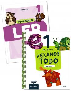 Vexamos todo 1. Primeiro trimestre. Lingua 1. PluS Lingua 1. Aprendo a ler·Primaria.1er Curso·Mira