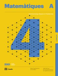 Matemàtiques 4 A ESO LOMLOE·E.S.O..4ºCurso